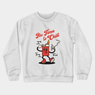 vintage lighter cartoon mascot Crewneck Sweatshirt